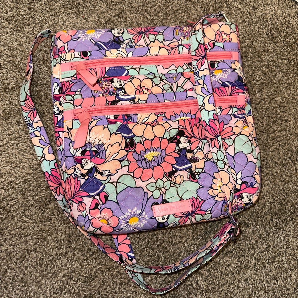 Vera Bradley Floral Crossbody Bag in Purple, Pink, Mint